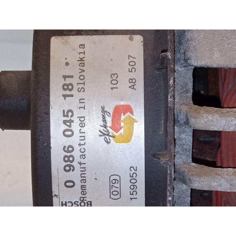 Recambio de alternador para mercedes-benz clase a (w168) a 190 (168.032, 168.132) referencia OEM IAM 0986045181   Recambio de alternador para mercedes-benz clase a (w168) a 190 (168.032, 168.132) referencia OEM IAM 0986045181