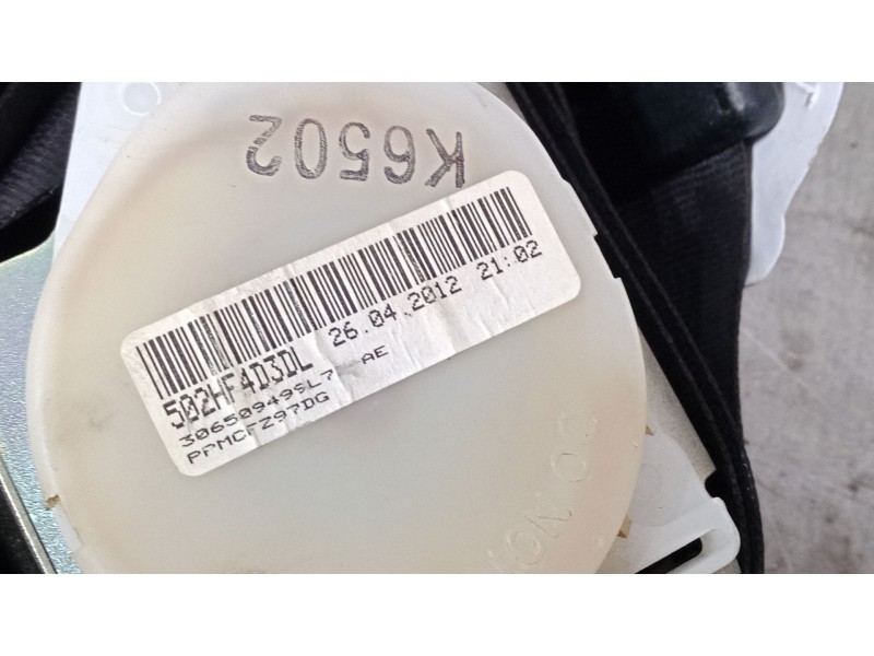 Recambio de cinturon seguridad trasero derecho para peugeot partner tepee 1.6 hdi 90 referencia OEM IAM 306509499L7  
