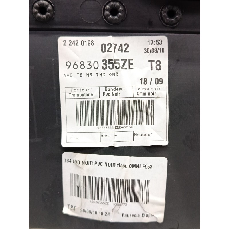 Recambio de guarnecido puerta delantera derecha para peugeot 3008 i monospace (0u_) 2.0 hdi referencia OEM IAM 96859943ZE  