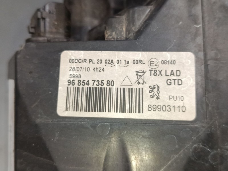 Recambio de faro izquierdo xenon para peugeot 3008 i monospace (0u_) 2.0 hdi referencia OEM IAM 9685473580  