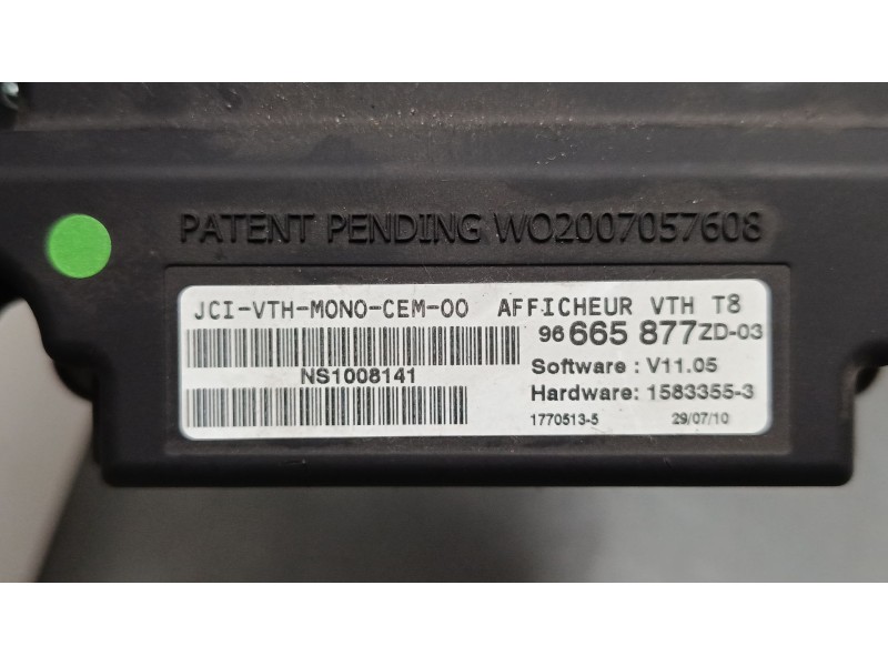 Recambio de pantalla multifuncion para peugeot 3008 i monospace (0u_) 2.0 hdi referencia OEM IAM 96665877ZD03  