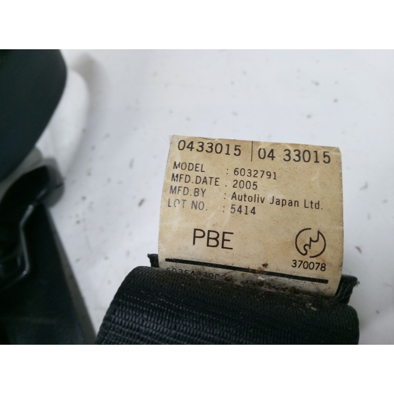 Recambio de cinturon seguridad delantero derecho para mazda 3 sedán (bk) 1.6 di turbo (bk12y) referencia OEM IAM   