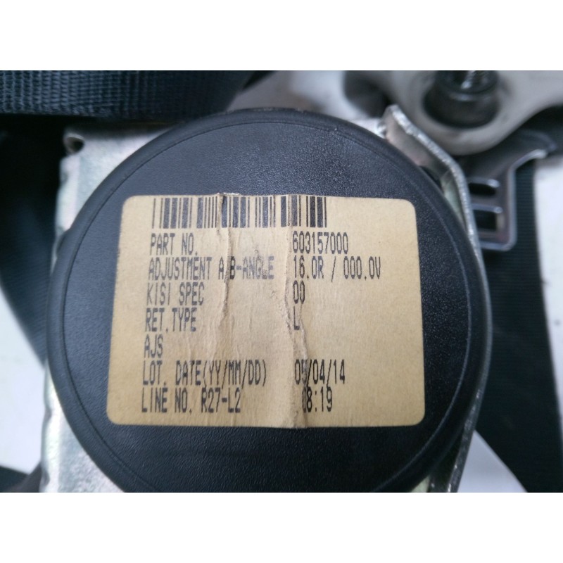 Recambio de cinturon seguridad delantero derecho para mazda 3 sedán (bk) 1.6 di turbo (bk12y) referencia OEM IAM   