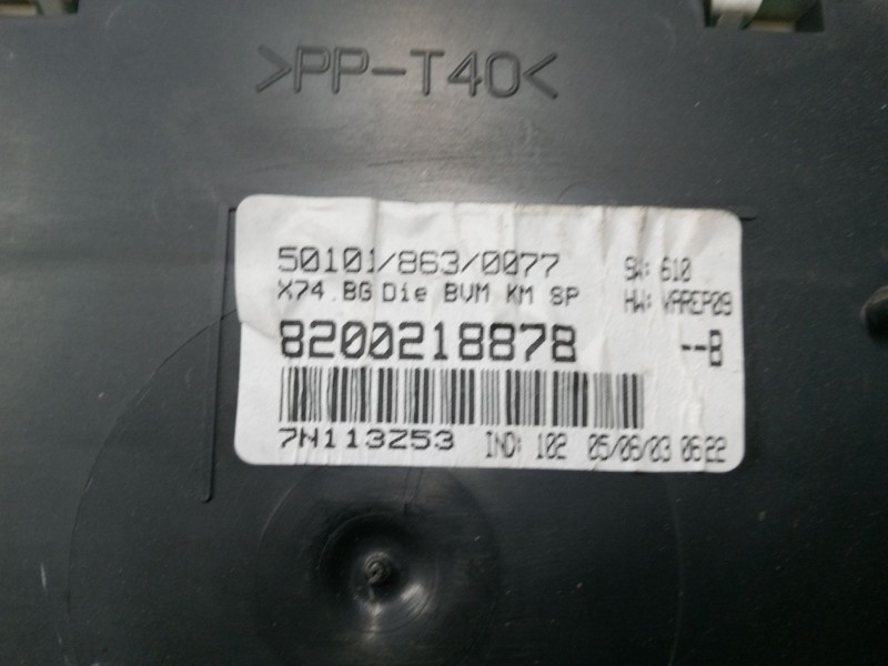 Recambio de cuadro instrumentos para renault laguna ii (bg0/1_) 2.2 dci (bg0f) referencia OEM IAM   