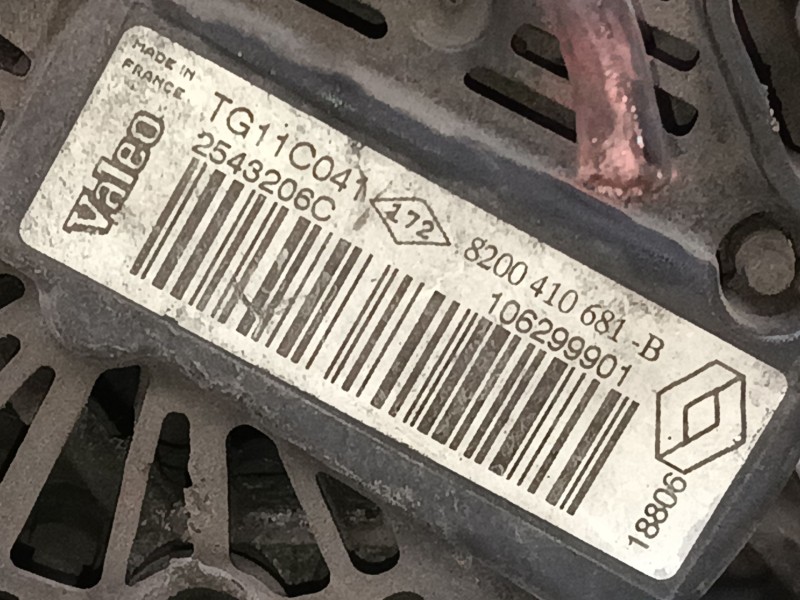 Recambio de alternador para renault clio ii (bb_, cb_) 1.5 dci (b/cb08) referencia OEM IAM 8200410681B  