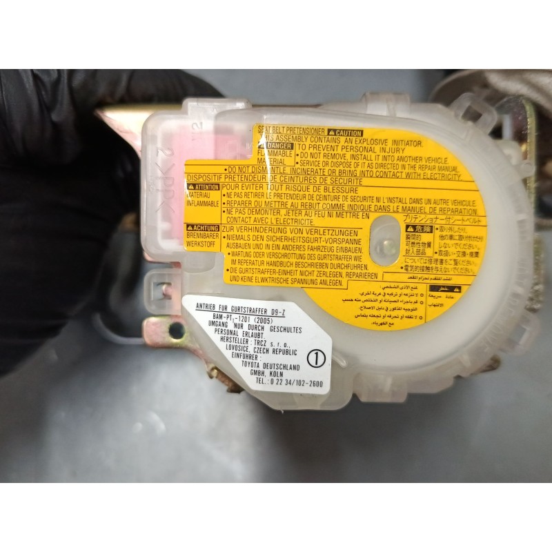 Recambio de cinturon seguridad delantero izquierdo para toyota corolla verso (zer_, zze12_, r1_) 2.0 d-4d (cur10_) referencia OE