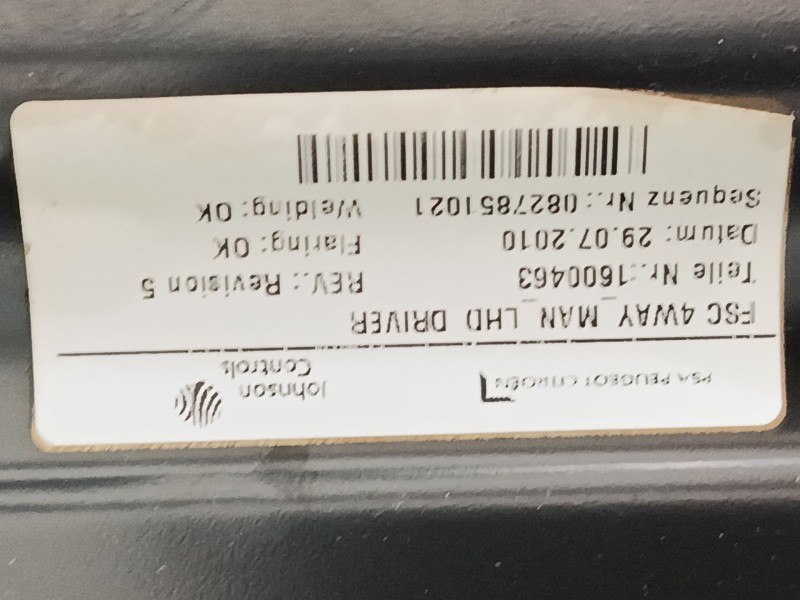 Recambio de asiento delantero izquierdo para peugeot 3008 i monospace (0u_) 2.0 hdi referencia OEM IAM   