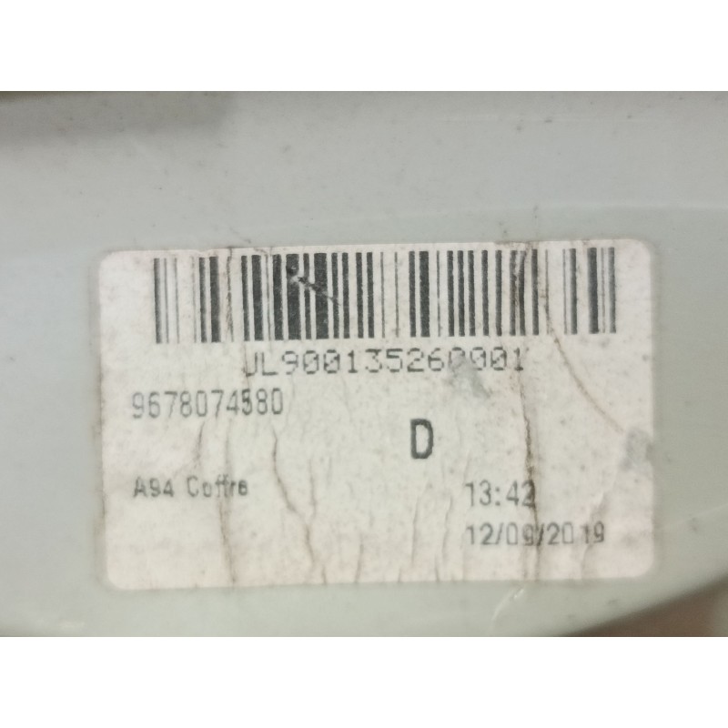Recambio de piloto trasero porton derecho para peugeot 2008 i (cu_) 1.6 hdi referencia OEM IAM 9678074580  