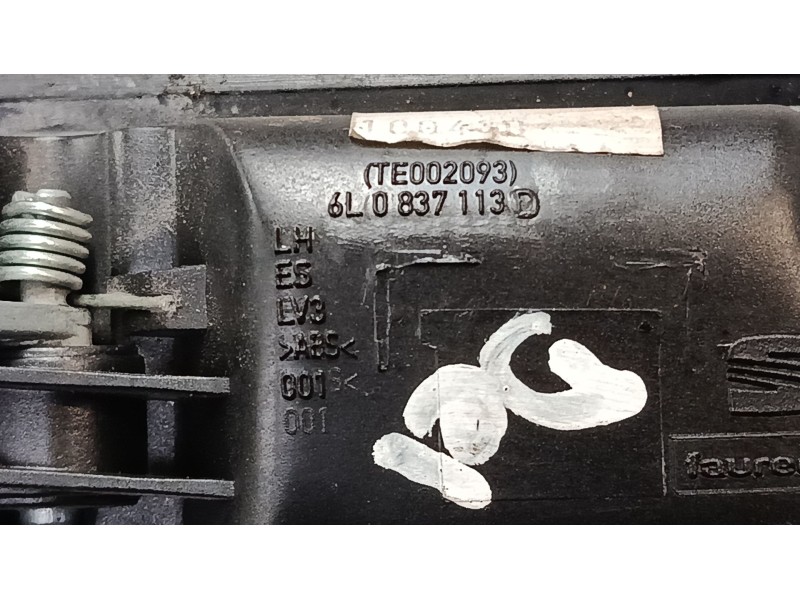 Recambio de maneta interior puerta delantera izquierda para seat ibiza iii (6l1) 1.4 16v referencia OEM IAM 6L0837113D  
