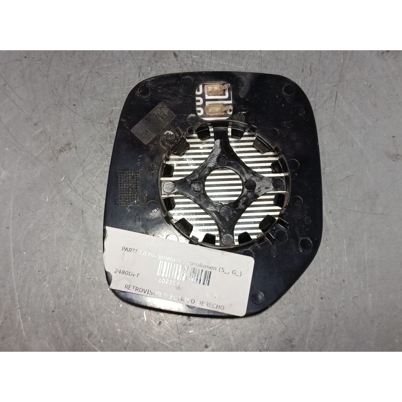 Recambio de cristal retrovisor derecho para peugeot partner furgoneta/monovolumen (5_, g_) 2.0 hdi referencia OEM IAM   