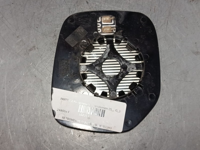 Recambio de cristal retrovisor derecho para peugeot partner furgoneta/monovolumen (5_, g_) 2.0 hdi referencia OEM IAM   