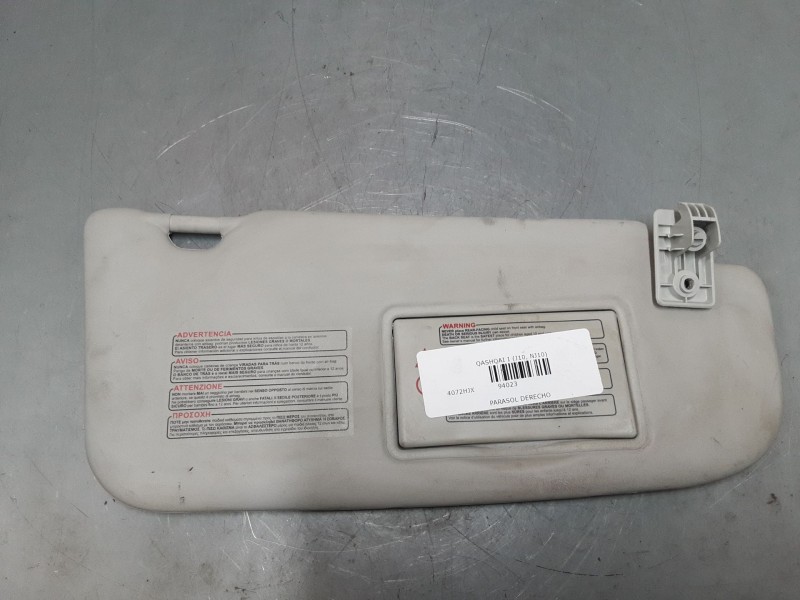 Recambio de parasol derecho para nissan qashqai i (j10, nj10) 1.6 referencia OEM IAM   