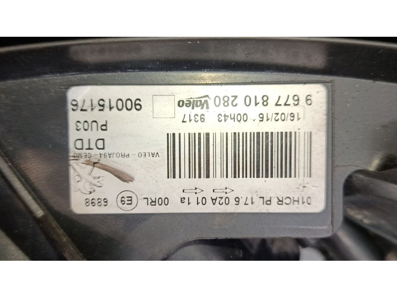 Recambio de faro derecho para peugeot 2008 i (cu_) 1.6 hdi referencia OEM IAM   