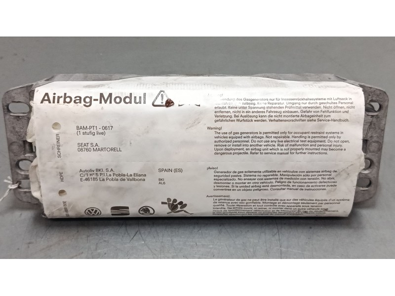 Recambio de airbag salpicadero para seat altea (5p1) 2.0 tdi referencia OEM IAM 5P0880204B  