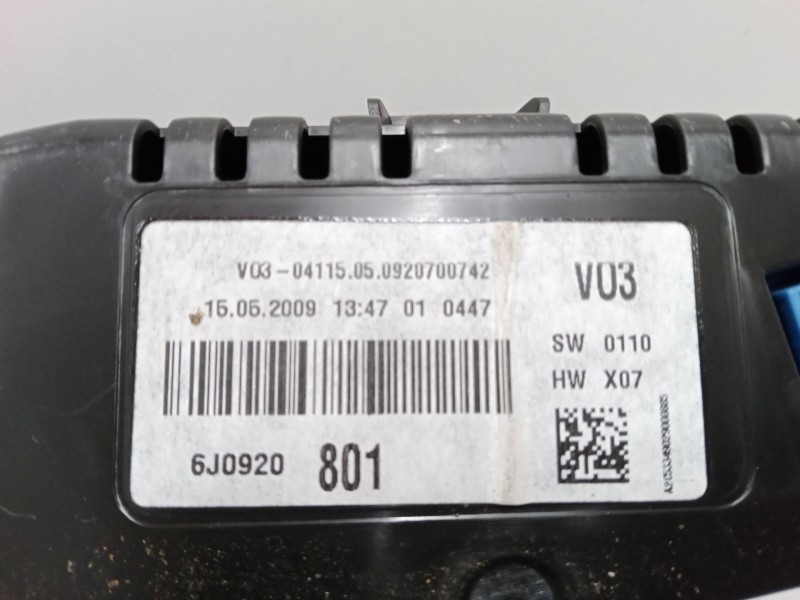 Recambio de cuadro instrumentos para seat ibiza iv (6j5, 6p1) 1.2 referencia OEM IAM 6J0920801  