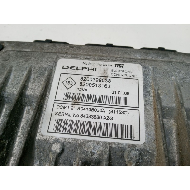 Recambio de centralita motor uce para renault megane ii sedán (lm0/1_) 1.5 dci (lm1f) referencia OEM IAM 8200399038 R0410B034A 8