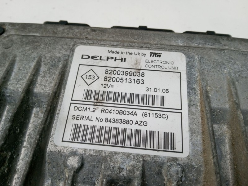 Recambio de centralita motor uce para renault megane ii sedán (lm0/1_) 1.5 dci (lm1f) referencia OEM IAM 8200399038 R0410B034A 8