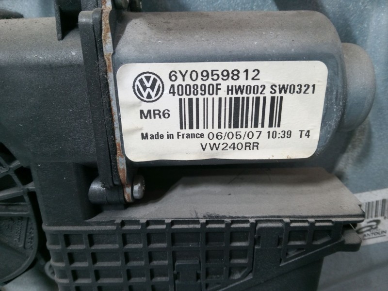 Recambio de elevalunas electrico trasero derecho para volkswagen polo iv (9n_, 9a_) 1.4 tdi referencia OEM IAM 6Y0959812  