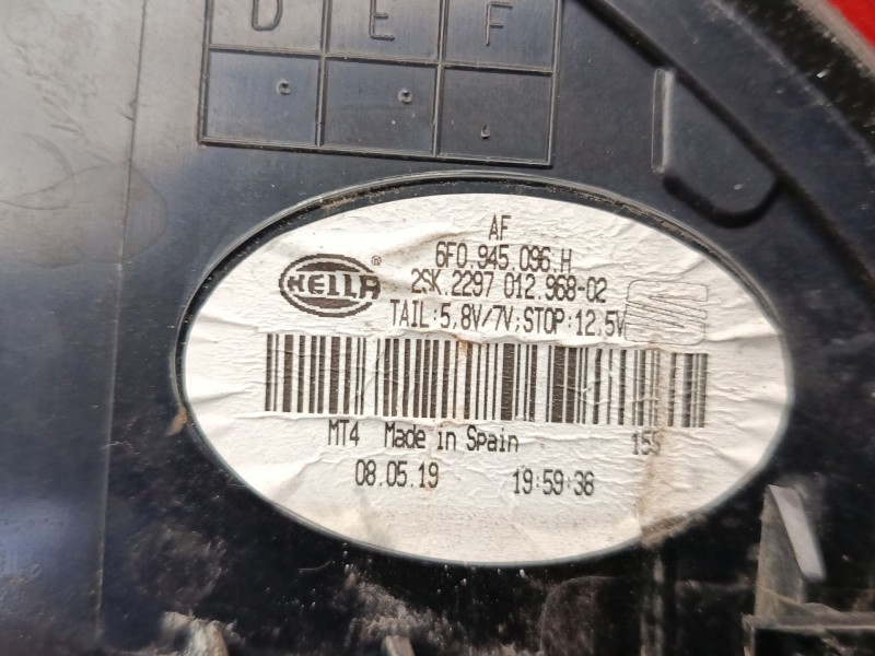 Recambio de piloto trasero derecho para seat ibiza v (kj1, kjg) 1.0 mpi referencia OEM IAM 6F0945096H  