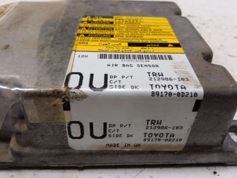 Recambio de centralita airbag para toyota yaris (_p9_) 1.4 d-4d (nlp90_) referencia OEM IAM 891700D210  