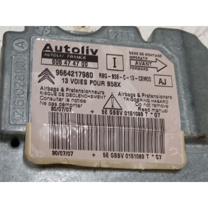 Recambio de centralita airbag para citroën c4 grand picasso i (ua_) 2.0 hdi 138 referencia OEM IAM 9664217980 606474700 