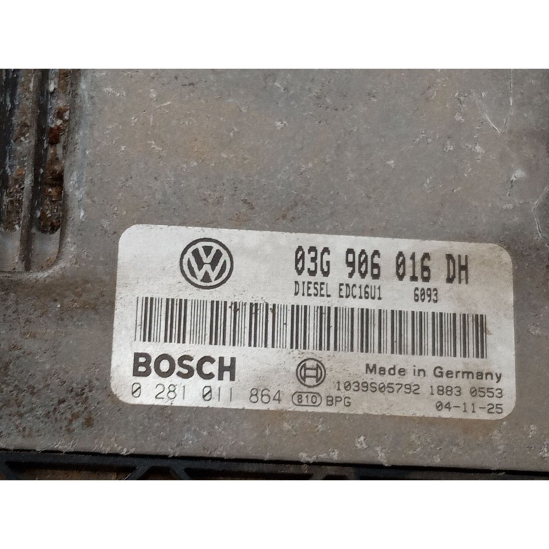 Recambio de centralita motor uce para seat toledo iii (5p2) 1.9 tdi referencia OEM IAM 03G906016DH 0281011864 