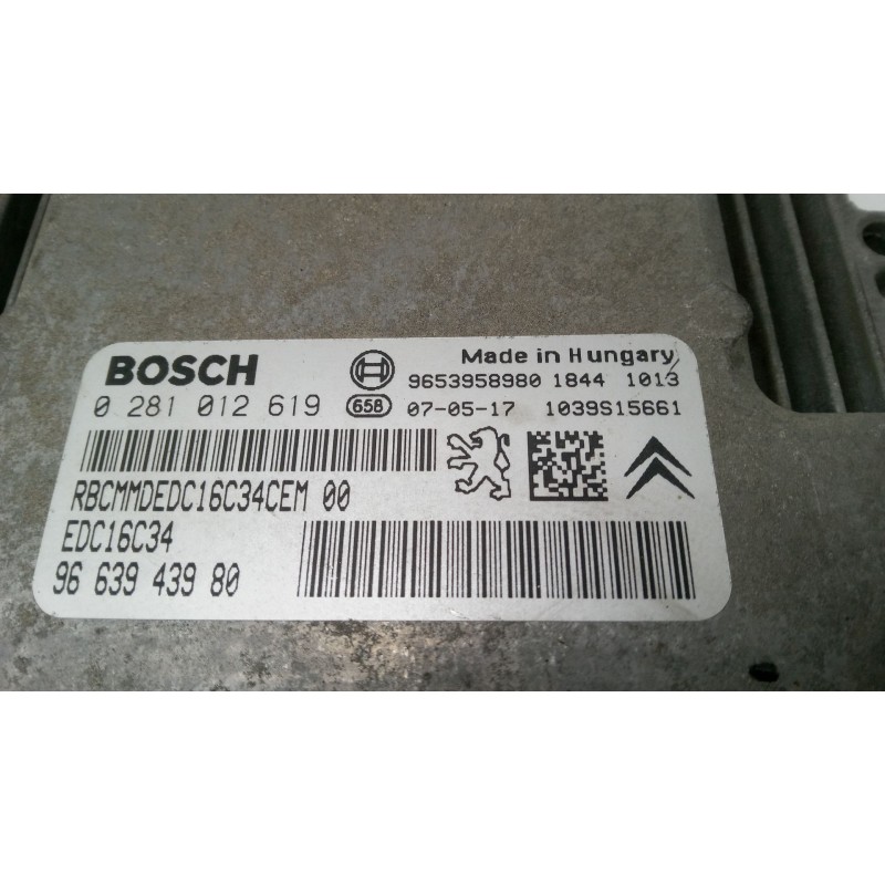 Recambio de centralita motor uce para citroën berlingo / berlingo first monospace (mf_, gjk_, gfk_) 1.6 hdi 90 (mf9hx) referenci