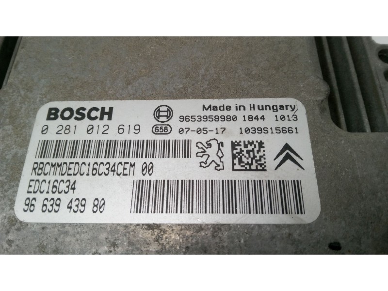 Recambio de centralita motor uce para citroën berlingo / berlingo first monospace (mf_, gjk_, gfk_) 1.6 hdi 90 (mf9hx) referenci