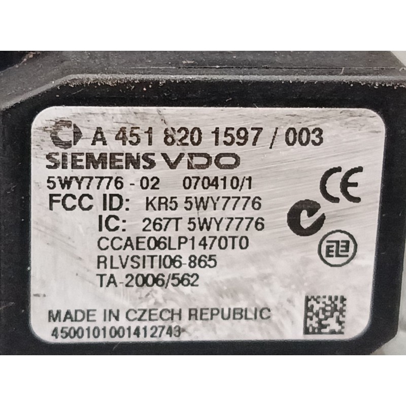 Recambio de clausor para smart fortwo coupé (451) 1.0 (451.330, 451.334) referencia OEM IAM A4518201597  