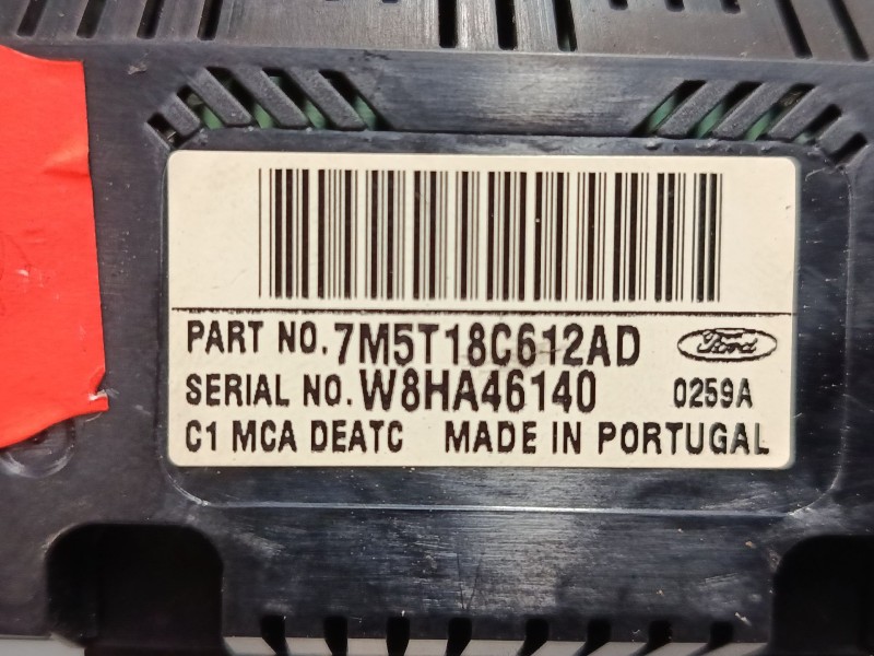 Recambio de mando climatizador para ford c-max (dm2) 1.6 tdci referencia OEM IAM 7M5T18C612AD  