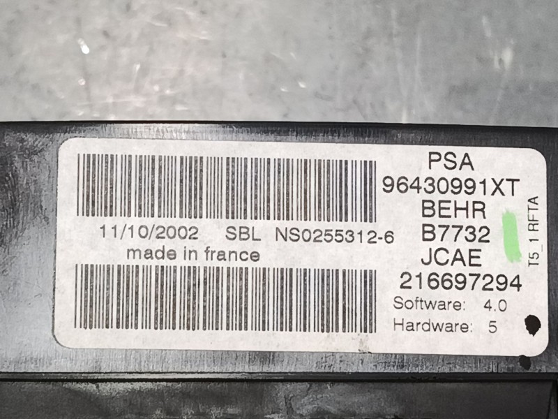 Recambio de mando climatizador para peugeot 307 (3a/c) 1.6 16v referencia OEM IAM 96430991XT  