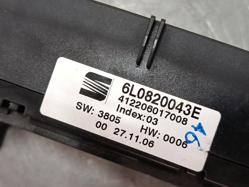 Recambio de mando climatizador para seat ibiza iii (6l1) 1.4 tdi referencia OEM IAM 6L0820043E  