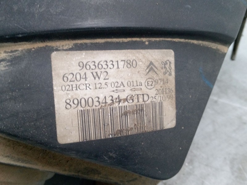 Recambio de faro izquierdo para citroën saxo (s0, s1) 1.5 d referencia OEM IAM   