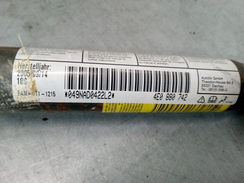Recambio de airbag cortina delantero derecho para audi a8 d3 (4e2, 4e8) 3.0 tdi quattro referencia OEM IAM 4E0880742  