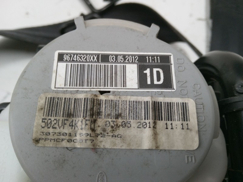 Recambio de cinturon seguridad delantero derecho para peugeot partner tepee 1.6 hdi 90 referencia OEM IAM   