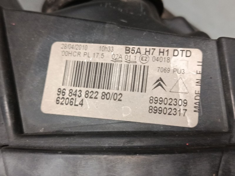 Recambio de faro derecho para citroën c4 i (lc_) 1.6 16v referencia OEM IAM 9684382280  