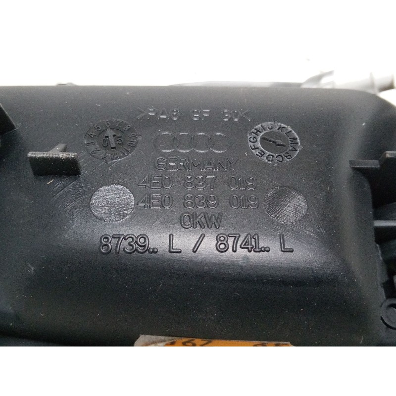 Recambio de maneta interior puerta trasera izquierda para audi a8 d3 (4e2, 4e8) 3.0 tdi quattro referencia OEM IAM 4E0837019  