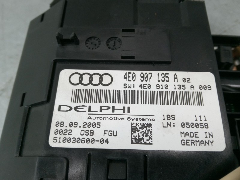Recambio de luz interior delantera para audi a8 d3 (4e2, 4e8) 3.0 tdi quattro referencia OEM IAM 4E0907135A 4E0947097AK 