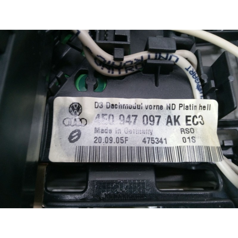 Recambio de luz interior delantera para audi a8 d3 (4e2, 4e8) 3.0 tdi quattro referencia OEM IAM 4E0907135A 4E0947097AK 