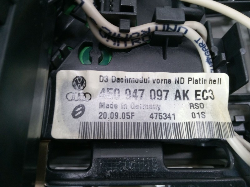 Recambio de luz interior delantera para audi a8 d3 (4e2, 4e8) 3.0 tdi quattro referencia OEM IAM 4E0907135A 4E0947097AK 