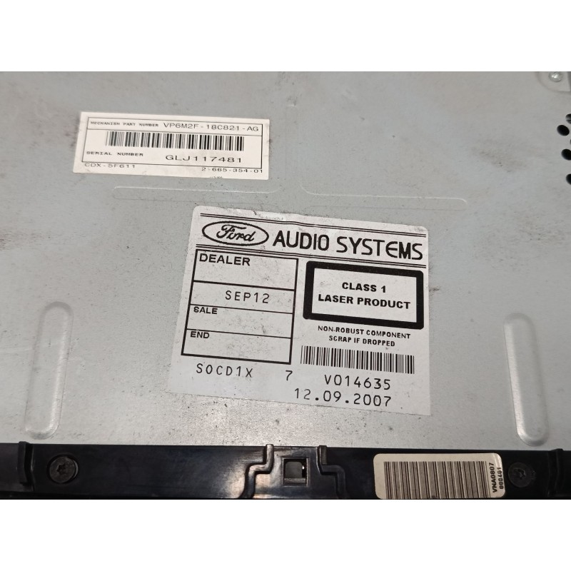 Recambio de radio cd para ford focus ii (da_, hcp, dp) 1.8 tdci referencia OEM IAM 7M5T18C939JE  