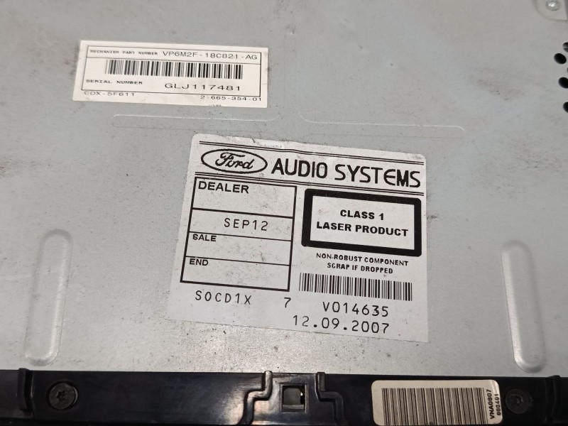 Recambio de radio cd para ford focus ii (da_, hcp, dp) 1.8 tdci referencia OEM IAM 7M5T18C939JE  