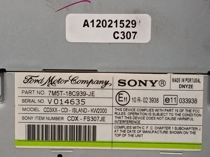 Recambio de radio cd para ford focus ii (da_, hcp, dp) 1.8 tdci referencia OEM IAM 7M5T18C939JE  