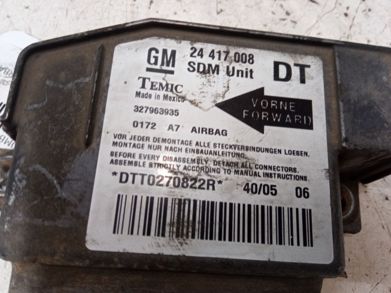 Recambio de centralita airbag para opel combo tour 1.3 cdti 16v referencia OEM IAM 24417008 DTT0270822R 