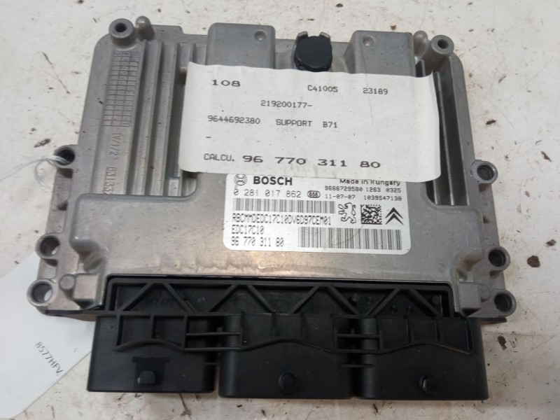 Recambio de centralita motor uce para citroën c4 ii (nc_) 1.6 hdi 90 referencia OEM IAM 9677031180 0281017862 