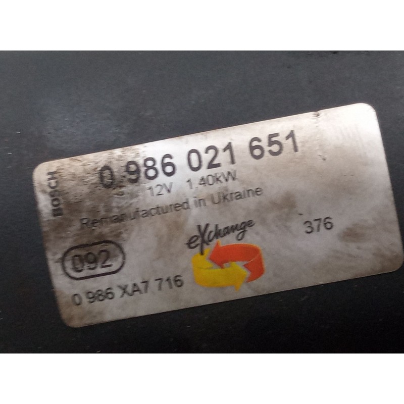Recambio de motor arranque para citroën c4 ii (nc_) 1.6 hdi 90 referencia OEM IAM 0986021651  