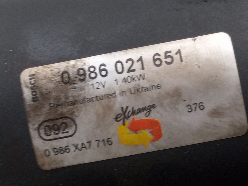 Recambio de motor arranque para citroën c4 ii (nc_) 1.6 hdi 90 referencia OEM IAM 0986021651  