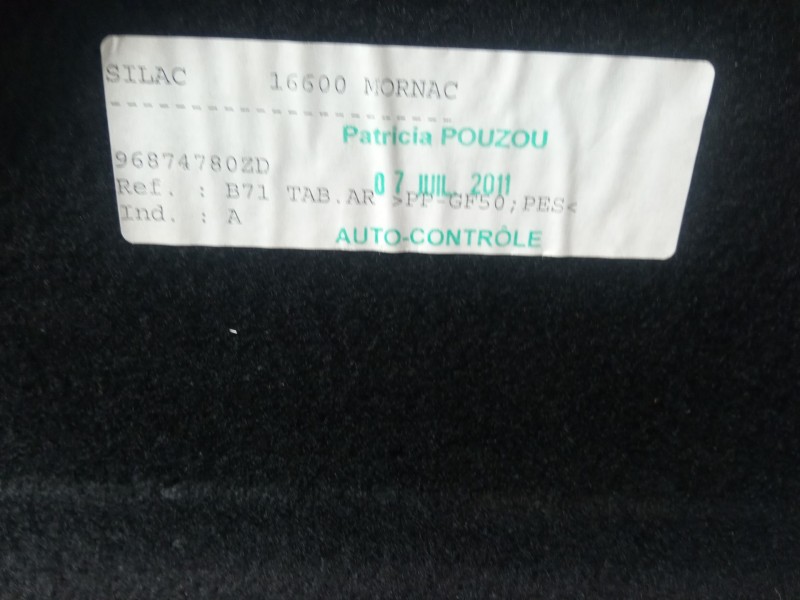 Recambio de bandeja trasera para citroën c4 ii (nc_) 1.6 hdi 90 referencia OEM IAM 96874780ZD  