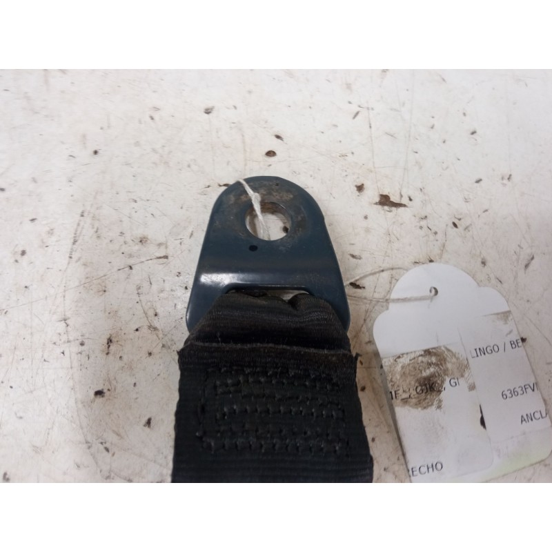 Recambio de anclaje cinturon trasero derecho para citroën berlingo / berlingo first monospace (mf_, gjk_, gfk_) 1.6 hdi 90 (mf9h