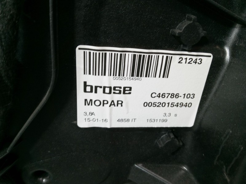 Recambio de elevalunas electrico delantero derecho para jeep renegade suv (bu, b1, bv) 1.6 crd referencia OEM IAM 520154940  